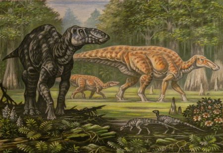 Тираннозавр и Эдмонтозавр
