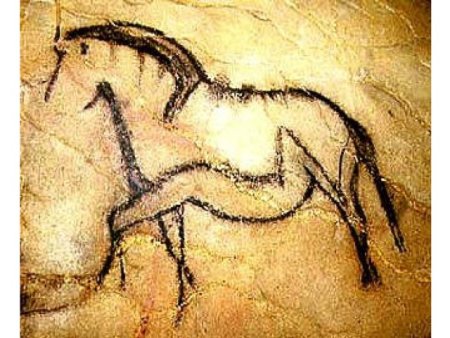 Лошадь пещера Ласко Франция Наскальная живопись палеолита