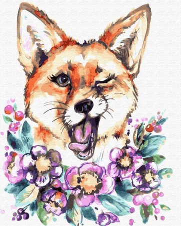 Акварельная лиса