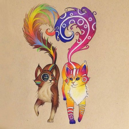 Милые рисунки разноцветные