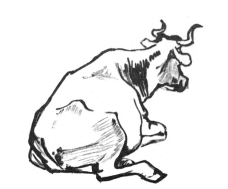 Корова набросок