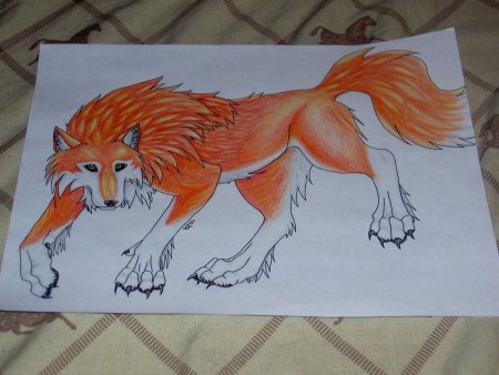 Огненные волки срисовать