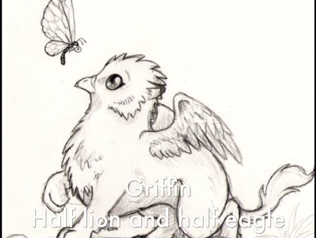 Фантастическое животное карандашом