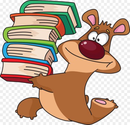 Медвежонок с книжкой мультяшка