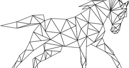 Лошадь из геометрических фигур