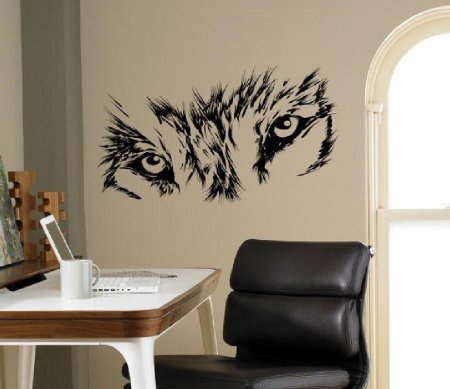 Трафарет волка на стену