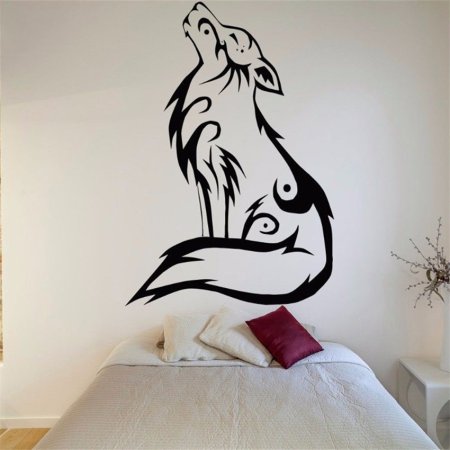 Наклейка на стену волк