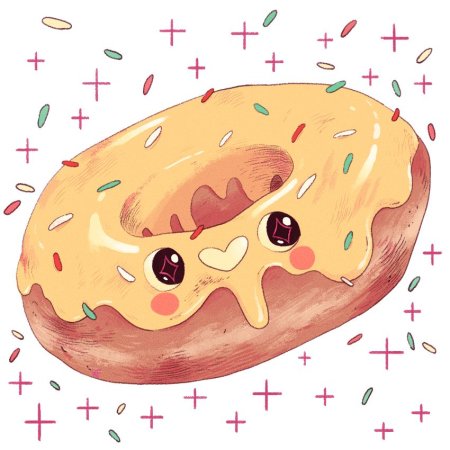 Рисунки пончиков и всякой еды