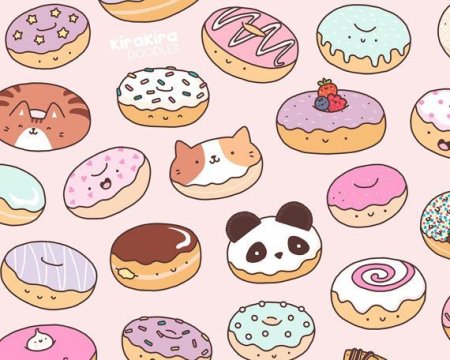 Наклейки Единороги в пончике