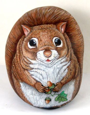 Роспись камней Эрнестина Галлина