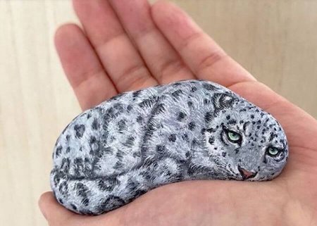 Рисование на камнях животных