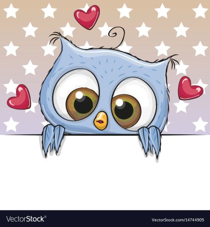 Милые Совушки для срисовки