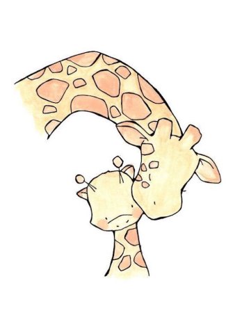 Рисунок жирафа для срисовки