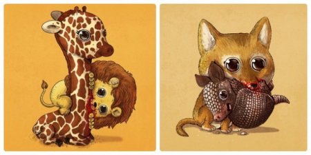 Животные в мультяшном стиле