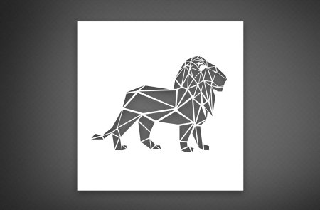 Лев из геометрических фигур