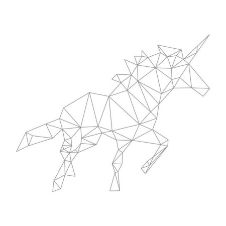 Единорог из геометрических фигур