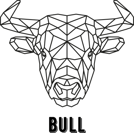 Полигональная голова быка