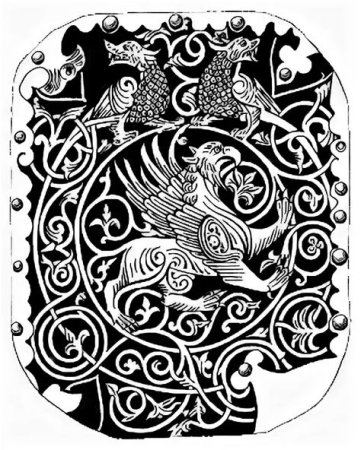 Птица Сирин Графика кельты