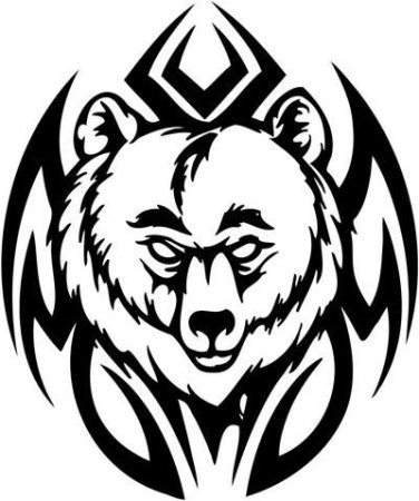 Медведь в стиле трайбл