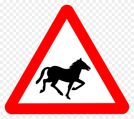 Дорожный знаки с конем