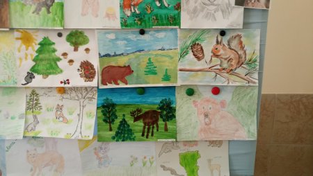 Выставка детских работ Дикие животные