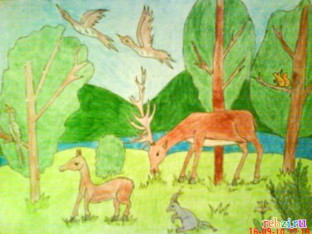 Рисунок на тему природа Кузбасса