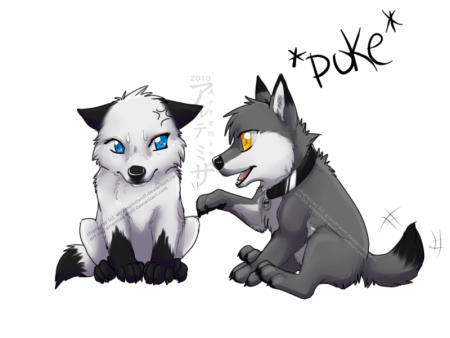 Арты милого волчонка