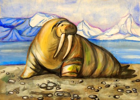 Рисование морж