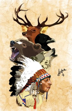 Тотемное животное тигр Мандала