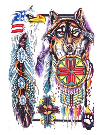 Тотемное животное тигр Мандала