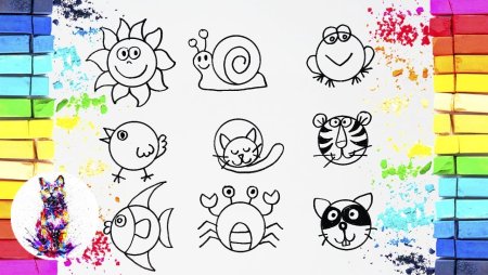 Простые схемы рисования для малышей