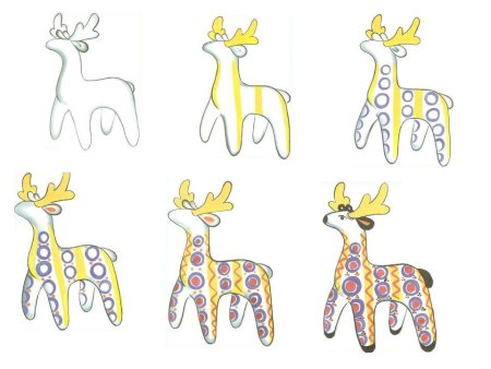 Олешек Дымковская игрушка рисование в старшей группе