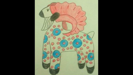 Дымковская игрушка баран рисунок