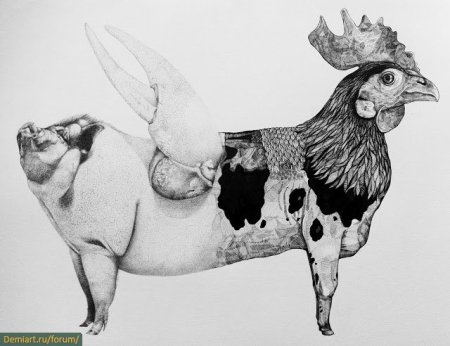 Рисунок необычного животного