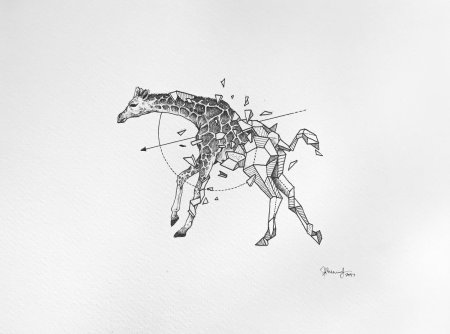 Лошадь в геометрическом стиле