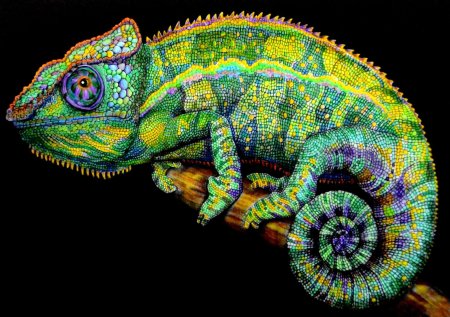Хамелеон живопись