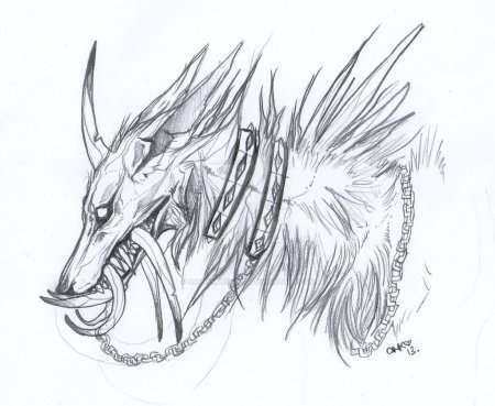 Демонов Волков для срисовки карандашом