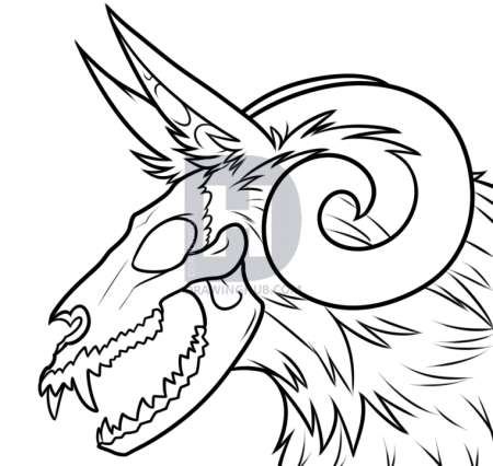 Собака демон для срисовки