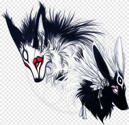 Девятихвостый Лис Кицунэ маска