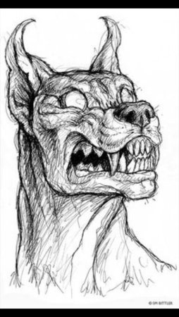 Аниме собака Доберман демон