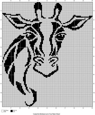 Монохромная вышивка животные