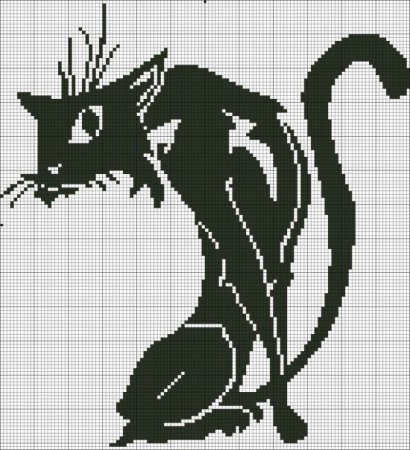 Монохромная вышивка крестом