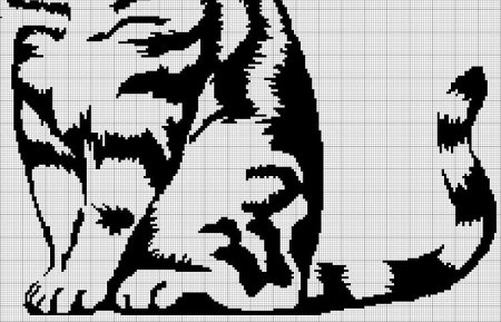 Тигры жаккард интарсия