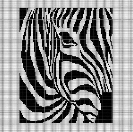 Вышивка крестом Зебра