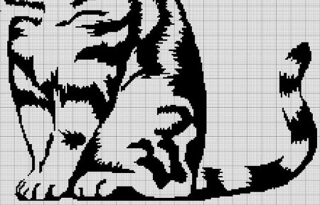 Тигры жаккард интарсия