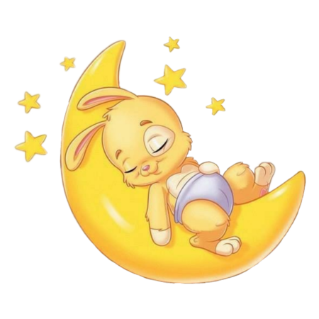 Зайка спит на Луне