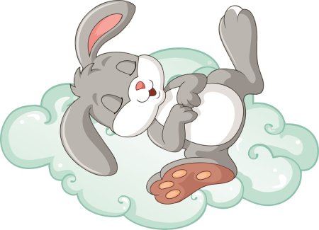 Заяц спит на облаке