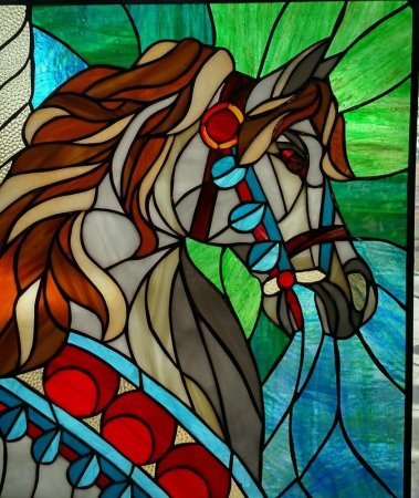 Витраж лошадь