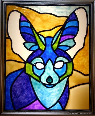 Витраж животные для детей