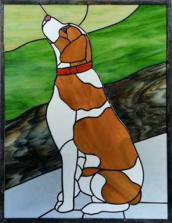 Витраж щенок